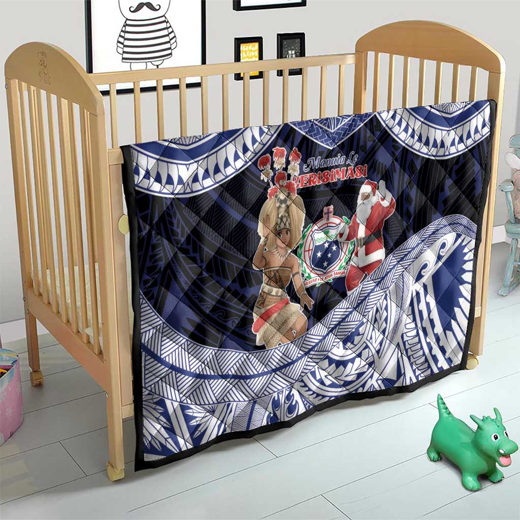 Samoa Christmas Quilt Samoan Siva Dance With Santa - Polynesian Pride