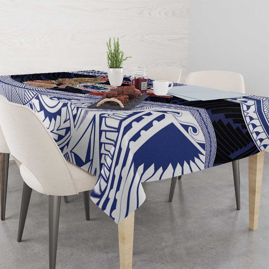 Samoa Christmas Tablecloth Samoan Siva Dance With Santa - Polynesian Pride