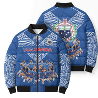 Toa Samoa Bomber Puffer Jacket Samoan Warrior Spirit Rugby - Polynesian Pride