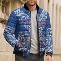 Toa Samoa Bomber Puffer Jacket Samoan Warrior Spirit Rugby - Polynesian Pride