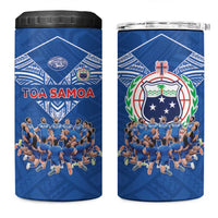 Toa Samoa 4 in 1 Can Cooler Tumbler Samoan Warrior Spirit Rugby - Polynesian Pride