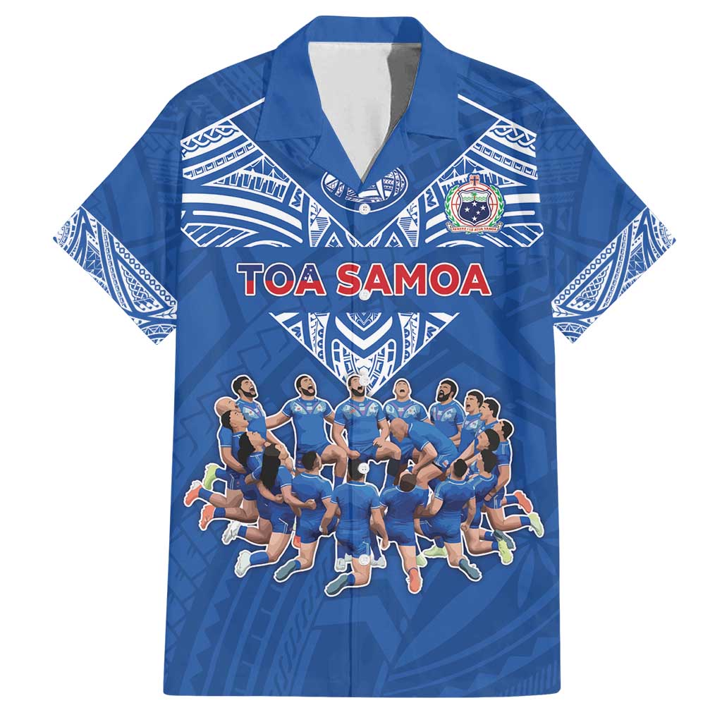 Toa Samoa Family Matching Long Sleeve Bodycon Dress and Hawaiian Shirt Samoan Warrior Spirit Rugby - Polynesian Pride