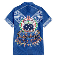 Toa Samoa Family Matching Off The Shoulder Long Sleeve Dress and Hawaiian Shirt Samoan Warrior Spirit Rugby - Polynesian Pride