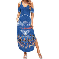 Toa Samoa Family Matching Summer Maxi Dress and Hawaiian Shirt Samoan Warrior Spirit Rugby - Polynesian Pride