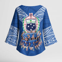 Toa Samoa Kimono Sleeve Blouse Samoan Warrior Spirit Rugby - Polynesian Pride