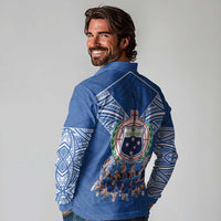 Toa Samoa Long Sleeve Polo Shirt Samoan Warrior Spirit Rugby - Polynesian Pride