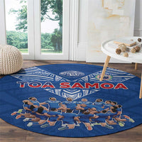 Toa Samoa Round Carpet Samoan Warrior Spirit Rugby - Polynesian Pride