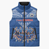 Toa Samoa Sleeveless Puffer Jacket Samoan Warrior Spirit Rugby - Polynesian Pride