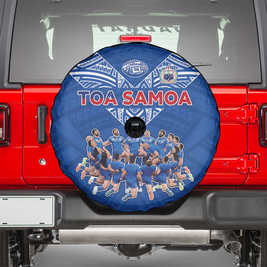 Toa Samoa Spare Tire Cover Samoan Warrior Spirit Rugby - Polynesian Pride