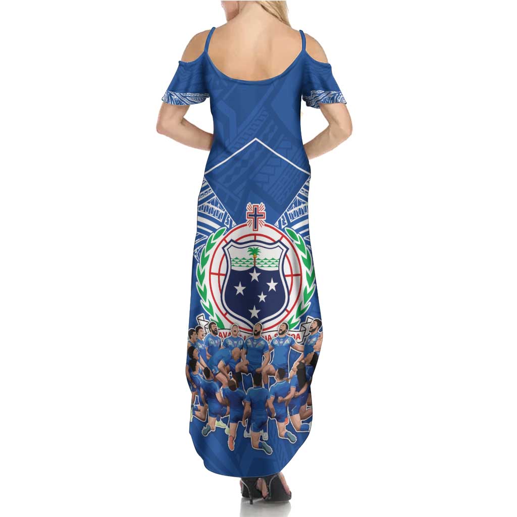 Toa Samoa Summer Maxi Dress Samoan Warrior Spirit Rugby - Polynesian Pride