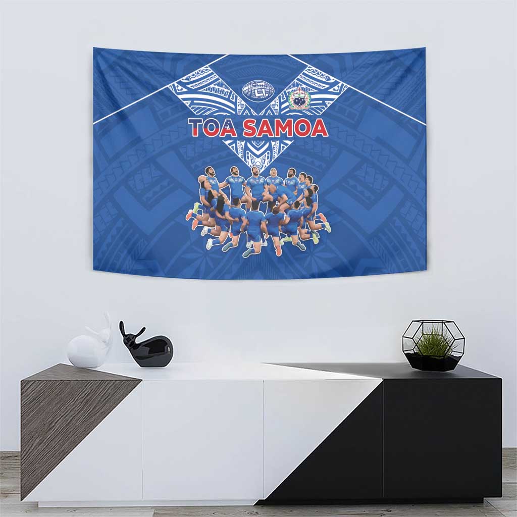 Toa Samoa Tapestry Samoan Warrior Spirit Rugby - Polynesian Pride