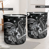 Maori Romantic Valentine Laundry Basket The Hongi Kiss Black Galaxy DT05 - Polynesian Pride