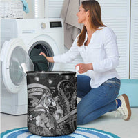 Maori Romantic Valentine Laundry Basket The Hongi Kiss Black Galaxy DT05 - Polynesian Pride