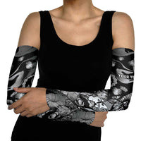 Personalised Maori Romantic Valentine Arm Sleeves The Hongi Kiss Black Galaxy