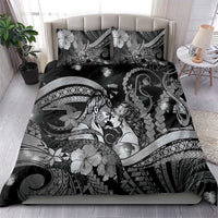 Maori Romantic Valentine Bedding Set The Hongi Kiss Black Galaxy