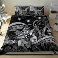 Maori Romantic Valentine Bedding Set The Hongi Kiss Black Galaxy