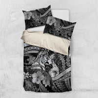 Maori Romantic Valentine Bedding Set The Hongi Kiss Black Galaxy