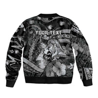 Personalised Maori Romantic Valentine Bomber Jacket The Hongi Kiss Black Galaxy