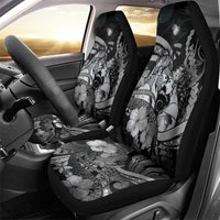 Maori Romantic Valentine Car Seat Cover The Hongi Kiss Black Galaxy DT05 - Polynesian Pride