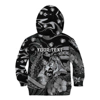 Personalised Maori Romantic Valentine Kid Hoodie The Hongi Kiss Black Galaxy DT05 - Polynesian Pride