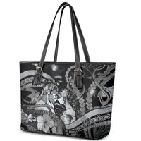 Maori Romantic Valentine Leather Tote Bag The Hongi Kiss Black Galaxy
