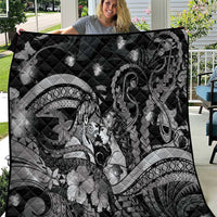 Maori Romantic Valentine Quilt The Hongi Kiss Black Galaxy