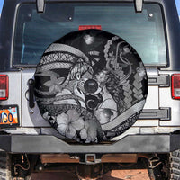 Maori Romantic Valentine Spare Tire Cover The Hongi Kiss Black Galaxy DT05 Black - Polynesian Pride