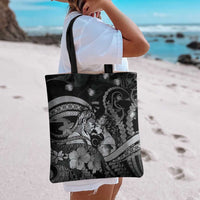 Maori Romantic Valentine Tote Bag The Hongi Kiss Black Galaxy