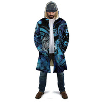 Personalised Maori Romantic Valentine Cloak The Hongi Kiss Blue Galaxy