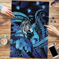 Maori Romantic Valentine Puzzle The Hongi Kiss Blue Galaxy