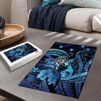 Maori Romantic Valentine Puzzle The Hongi Kiss Blue Galaxy