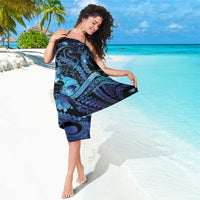 Maori Romantic Valentine Sarong The Hongi Kiss Blue Galaxy