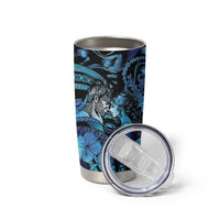 Personalised Maori Romantic Valentine Tumbler Cup The Hongi Kiss Blue Galaxy