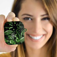 Maori Romantic Valentine AirPods Case The Hongi Kiss Green Galaxy