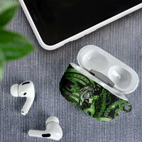 Maori Romantic Valentine AirPods Case The Hongi Kiss Green Galaxy