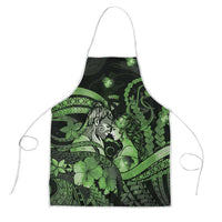 Maori Romantic Valentine Apron The Hongi Kiss Green Galaxy