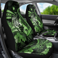 Maori Romantic Valentine Car Seat Cover The Hongi Kiss Green Galaxy DT05 - Polynesian Pride