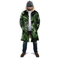 Personalised Maori Romantic Valentine Cloak The Hongi Kiss Green Galaxy