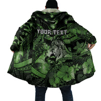 Personalised Maori Romantic Valentine Cloak The Hongi Kiss Green Galaxy
