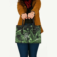 Maori Romantic Valentine Leather Bag The Hongi Kiss Green Galaxy DT05 - Polynesian Pride