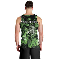 Personalised Maori Romantic Valentine Men Tank Top The Hongi Kiss Green Galaxy
