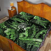 Maori Romantic Valentine Quilt Bed Set The Hongi Kiss Green Galaxy
