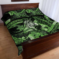 Maori Romantic Valentine Quilt Bed Set The Hongi Kiss Green Galaxy