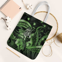 Maori Romantic Valentine Tote Bag The Hongi Kiss Green Galaxy