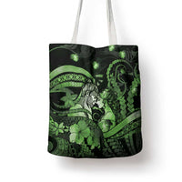 Maori Romantic Valentine Tote Bag The Hongi Kiss Green Galaxy