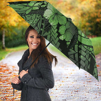 Maori Romantic Valentine Umbrella The Hongi Kiss Green Galaxy