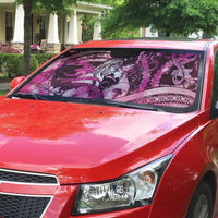 Maori Romantic Valentine Auto Sun Shade The Hongi Kiss Pink Galaxy