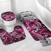 Maori Romantic Valentine Bathroom Set The Hongi Kiss Pink Galaxy