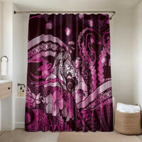 Maori Romantic Valentine Bathroom Set The Hongi Kiss Pink Galaxy