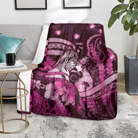 Maori Romantic Valentine Blanket The Hongi Kiss Pink Galaxy